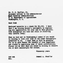 Letter from Samuel A. Stouf...