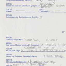 Western questionnaire, answ...