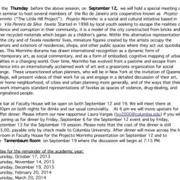 Announcements, 2013-09-12. ...