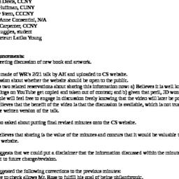 Minutes, 2011-03-11. Columb...