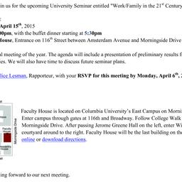 Announcements, 2015-04-15. ...