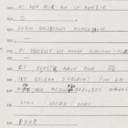 Eastern questionnaire, answ...