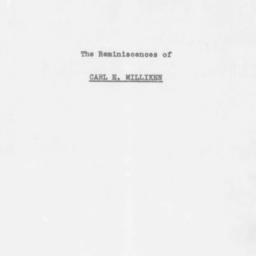 Reminiscences of Carl Elias...