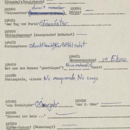 Western questionnaire, answ...