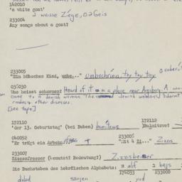 Western questionnaire, answ...