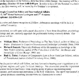Announcements, 2001-10-11. ...