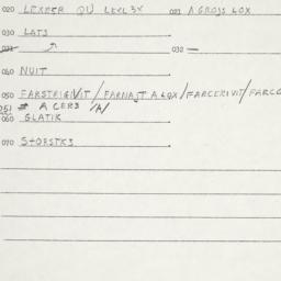 Eastern questionnaire, answ...