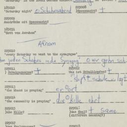 Western questionnaire, answ...