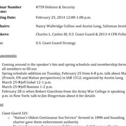 Minutes, 2014-02-25. Defens...