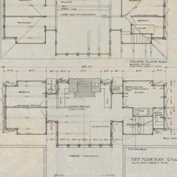 First, second floor plans