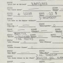 Western questionnaire, answ...