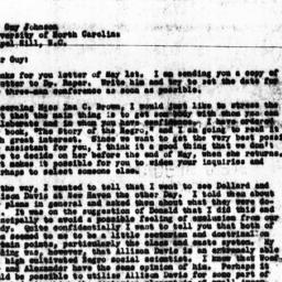 Letter from Gunnar Myrdal t...