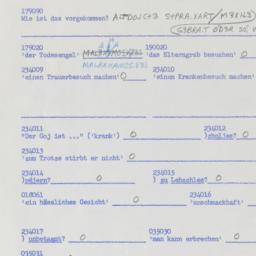 Western questionnaire, answ...