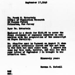 Letter from Rowena S. Hadse...