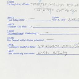 Western questionnaire, answ...