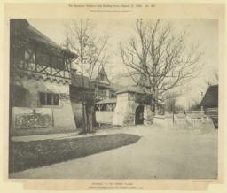 Entrance to the German Village. World's Columbian Exhibition, Chicago, Illinois