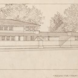Exterior view, perspective ...