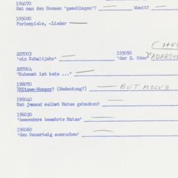 Western questionnaire, answ...