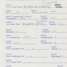 Western questionnaire, answ...