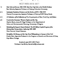 Schedules, The City, semina...
