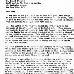 Letter from Ralph J. Bunche...
