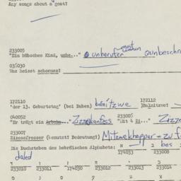 Western questionnaire, answ...
