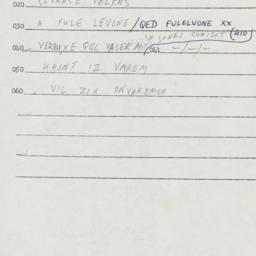 Eastern questionnaire, answ...