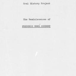 Reminiscences of Frederic R...