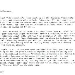 Announcements, 2003-05-02. ...