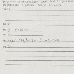 Eastern questionnaire, answ...