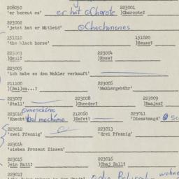 Western questionnaire, answ...