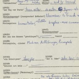 Western questionnaire, answ...
