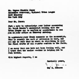 Letter from Guy B. Johnson ...
