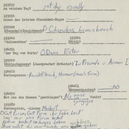 Western questionnaire, answ...