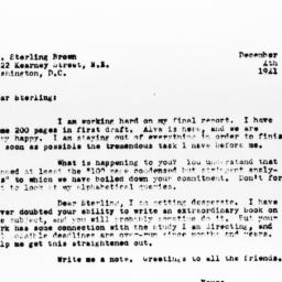 Letter from Gunnar Myrdal t...