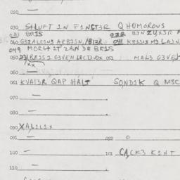 Eastern questionnaire, answ...