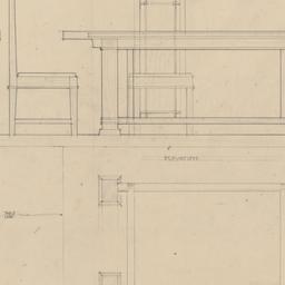 Library table, chair elevat...