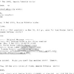 Correspondence, 2005-03-30....