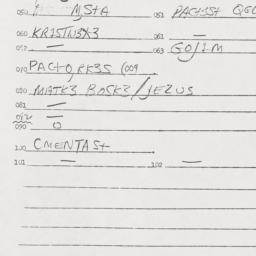 Eastern questionnaire, answ...