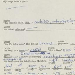 Western questionnaire, answ...