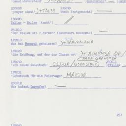 Western questionnaire, answ...