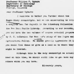 Letter from Florence Anders...