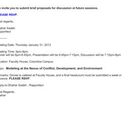 Announcements, 2013-01-31. ...