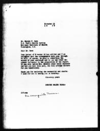 Letter from Dorothy Swaine Thomas to Harold F. Dorn, November 13, 1939