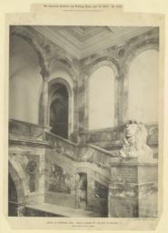 Detail of staircase hall: Public Library of the City of Boston. McKim, Mead & White, Architects