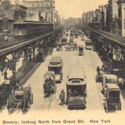 Bowery; Looking North from ...