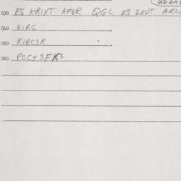 Eastern questionnaire, answ...