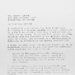 Letter from Howard W. Odum ...