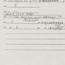Eastern questionnaire, answ...
