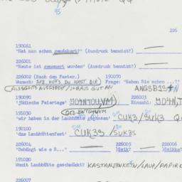 Western questionnaire, answ...